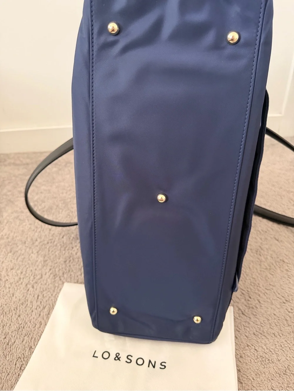 Lo & Sons O.G. 2 Laptop Tote (Navy with Gold Hardware)